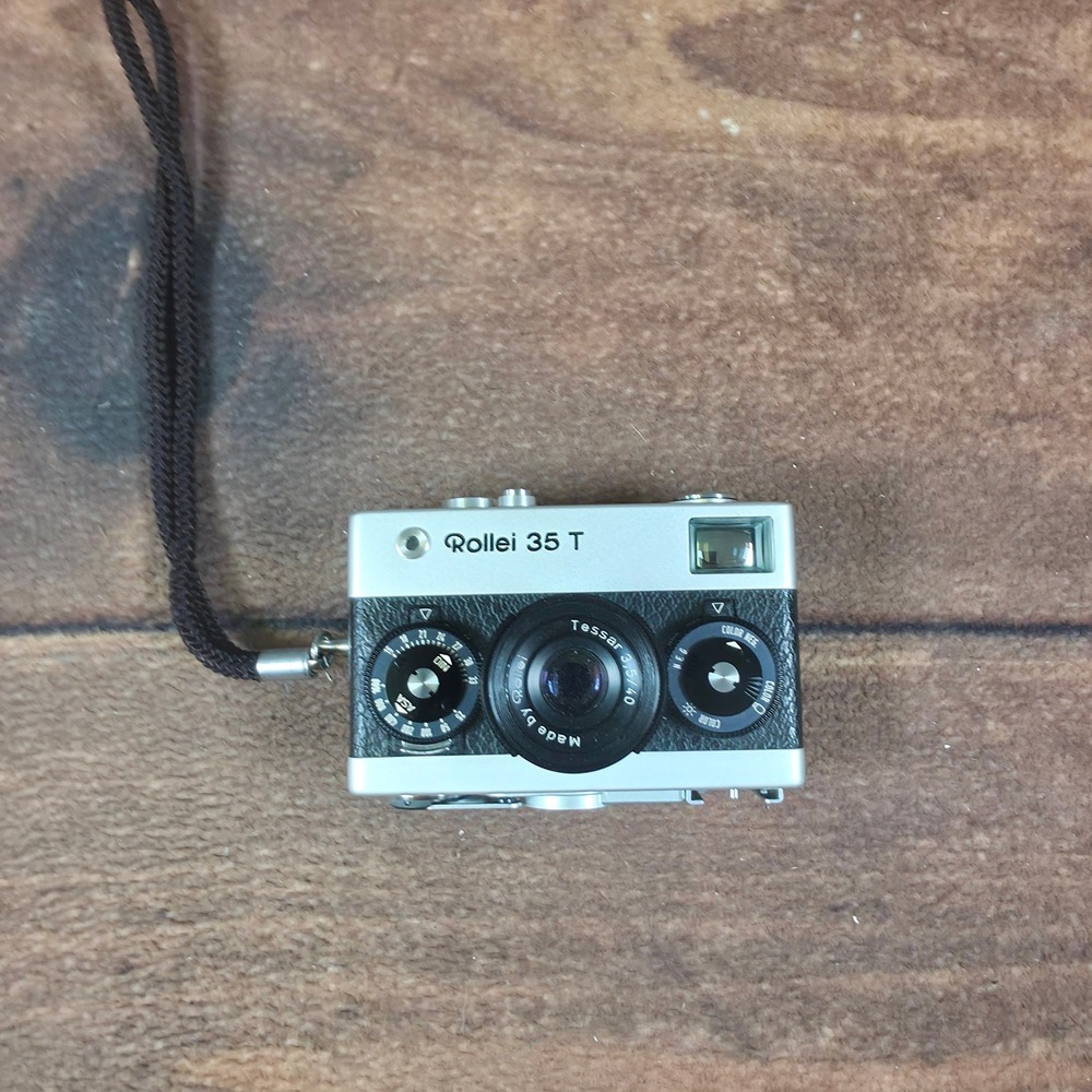 Rollei 35 T Film Camera Silver Black Good Tessar 40mm 3.5 Lens 35mm Compact